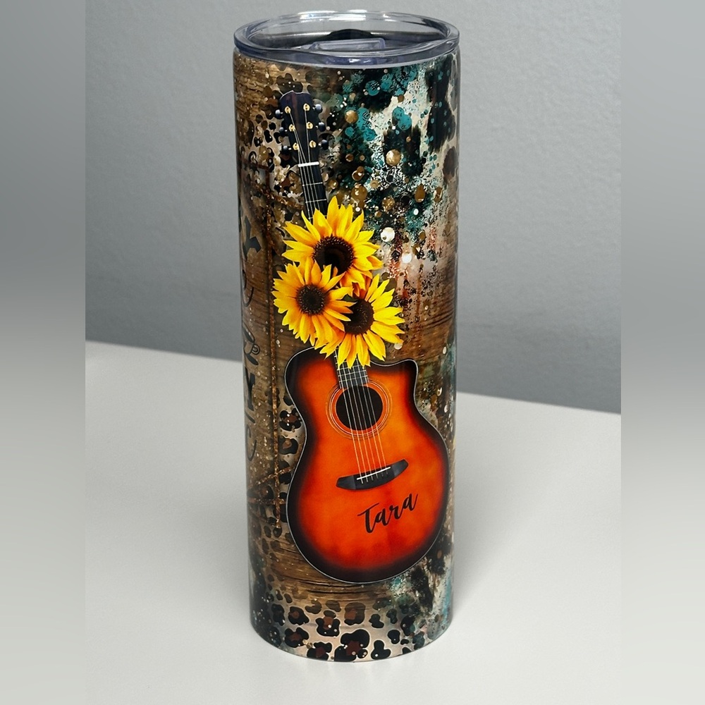 *NEW* Custom 20 oz “Fueled by Coffee and Country Music” Tumbler and Mouse Pad - Picture 3 of 6